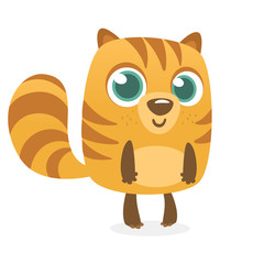 Happy woodchuck cartoon character. Forest animal vector illustration. Design for print or decoration 