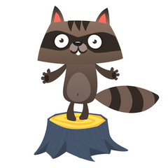Cute cartoon badger illustrated. Vector animal icon