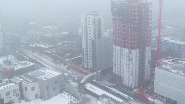 Docklands DLR in winter