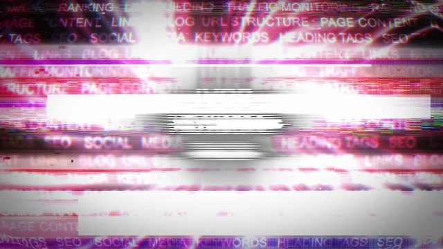 SEO, Search Engine Optimization, Keywords Explosion Animation, Rendering, Background, Loop, 4k
