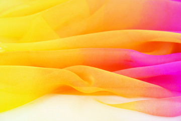Texture chiffon fabric pink and yellow  color for backgrounds  