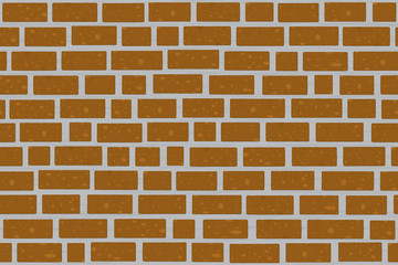 Brick wall texture. Vector seamless background.