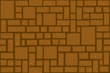 Brick wall texture. Vector seamless background.