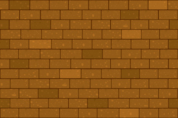 Brick wall texture. Vector seamless background.