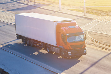 Red and white truck   © Artsiom P