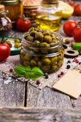 Traditional marinated capers