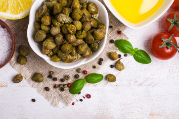 Traditional marinated capers
