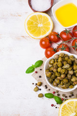 Traditional marinated capers