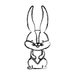 cute rabbit easter celebration