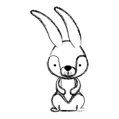 cute rabbit easter celebration