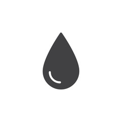 Fototapeta premium Water drop vector icon. filled flat sign for mobile concept and web design. Drop of water simple solid icon. Symbol, logo illustration. Pixel perfect vector graphics