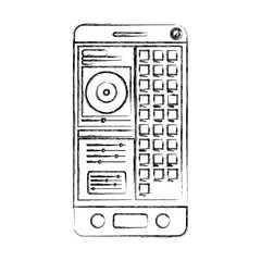 smartphone device with music player app