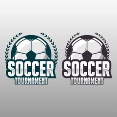 Soccer badge, football logo sport