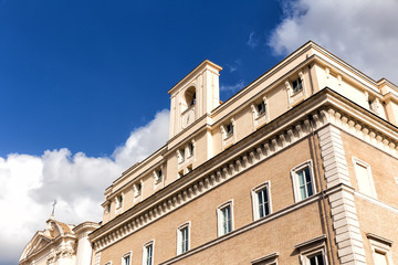 Fototapeta na wymiar Pontifical Gregorian University (Gregoriana) Building Facade in Rome, Italy