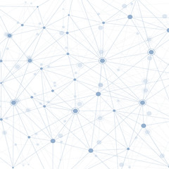 Obraz premium Global network connections with points and lines. Wireframe background. Abstract connection structure. Polygonal space background. Vector illustration