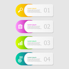 illustration of infographic elements layout 4 steps