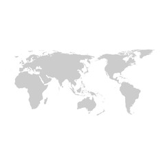 Obraz na płótnie Canvas Grey world map vector flat design.