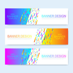 Modern abstract vector web banner template. Colorful Web Design Elements. Abstract geometric background web banner template. Header Design.