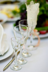 Crystal glasses for holiday