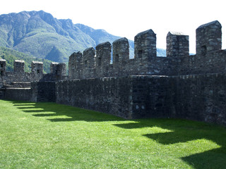 Fototapeta na wymiar Bellinzona, Castelgrande old castle in Ticino Switzerland