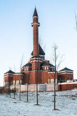 Moscow Memorial Mosque, built on Poklonnaya Hill in 1997 in memory of the Muslim soldiers: Tatars, Uzbek, Caucasian etc., who died in the Great Patriotic war 1941-1945.
