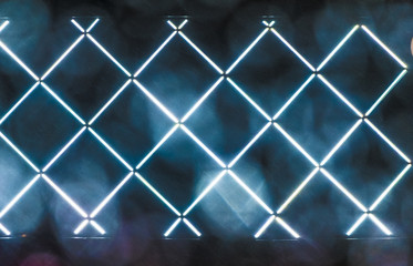 Abstract color neon or led lights background with bokeh effect