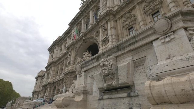 The Palace of Justice facade in Rome