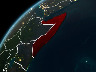 Night over Somalia