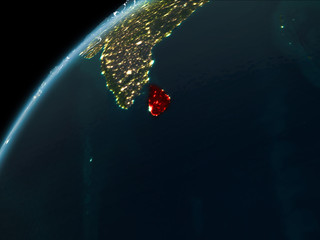 Night over Sri Lanka