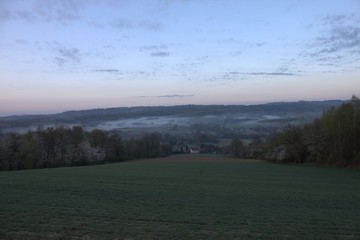 Mgła nad wioską - fog over the village