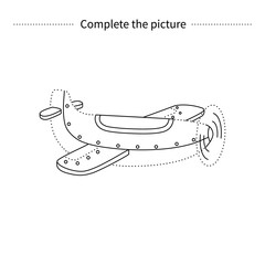 Complete the picture of airplane.