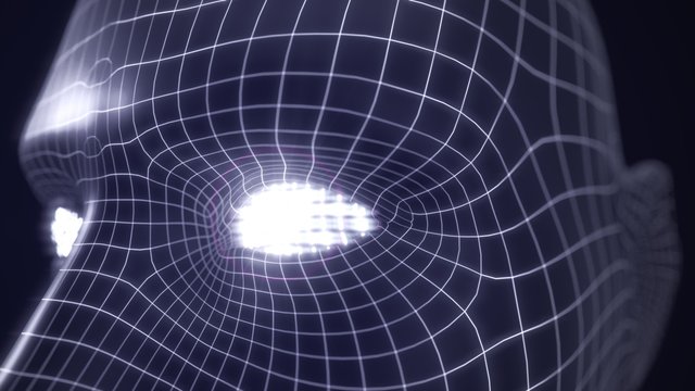 artificial intelligence concept with virtual human avatar.3d illustration