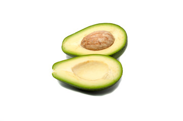 Avocado green fruit exotic isolated in the white
