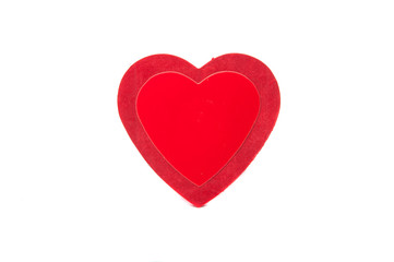 Valentines paper hearts isolated on the white