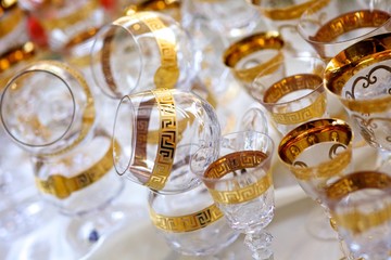 Crystal glasses for holiday