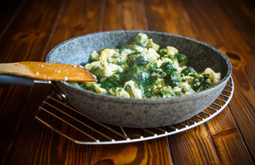 omelette with Brussels sprouts