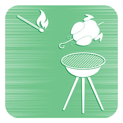 Grilled chicken icon