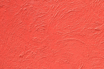 Red rough concret wall background and texture