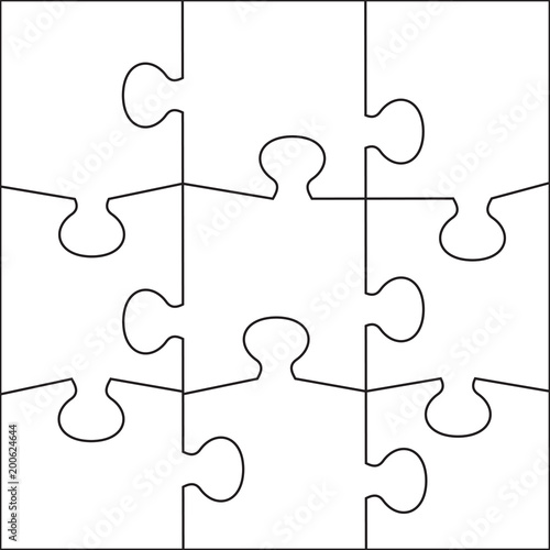 collection of jigsaw puzzle templates stock image and royalty free