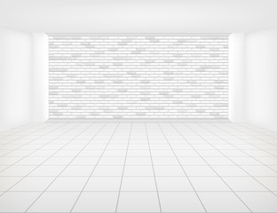 tile floor brick wall