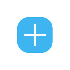 Obraz premium add button for web, plus buttin, blue plus