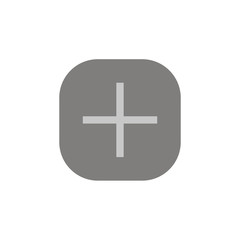Obraz premium plus icon, gray add button for web and mobile application, add icon