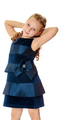 Portrait of a little girl close-up.