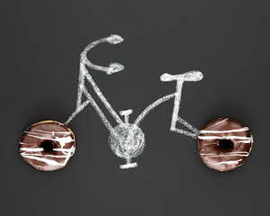 Bicycle with doughnut wheels
