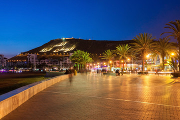 Agadir at night - obrazy, fototapety, plakaty
