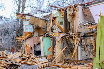 Demolition of dilapidated houses
