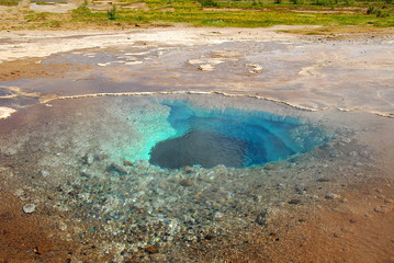 Iceland. Gold ring. Hole in the Earth's crust