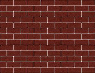3d rendering. Seamless Red brown color brick blocks wall background.