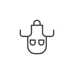 Obraz premium Apron outline icon. linear style sign for mobile concept and web design. Barber apron simple line vector icon. Symbol, logo illustration. Pixel perfect vector graphics