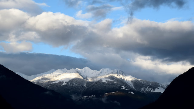 Mountain Combana with the snow in early spring
